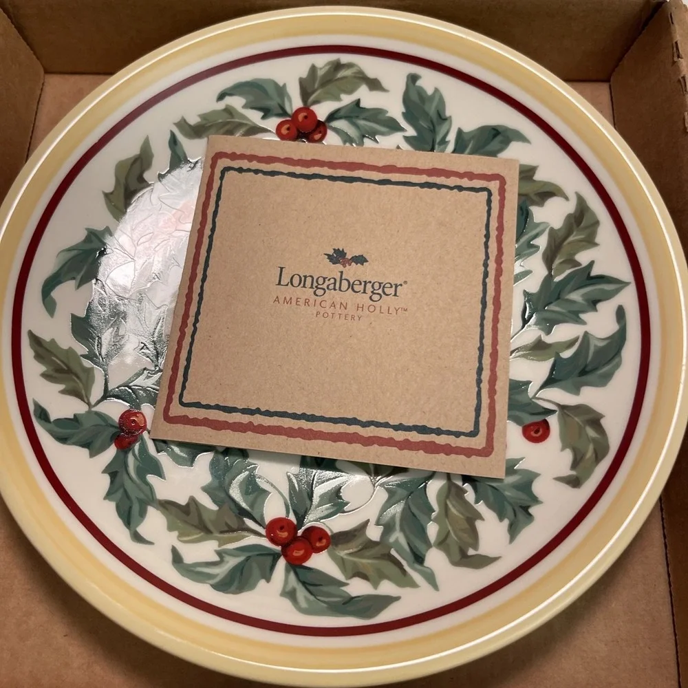 Longaberger Pottery American Holly 8